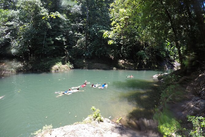Floating Tour in Rio Claro with Lunch from Drake Bay - Swimming at the waterfall