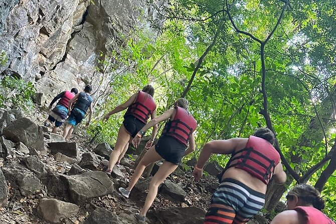 Hike to La Leone Waterfall / Tubing - Tubing turns the swim into a second adventure
