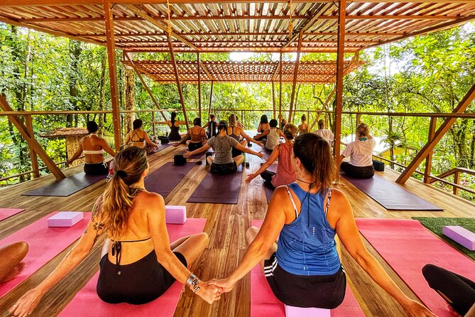 Jungle Bliss: Yoga, Waterfalls, and Blue Clay Experience w/Lunch - Yoga with the river below